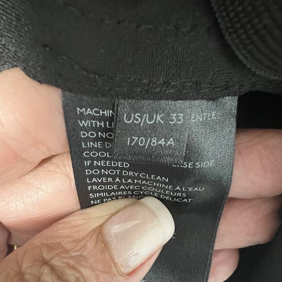 Free People We the Free Black Real Deal Slit Hem Flare Pant 33 Faux Suede HR - Picture 9 of 13